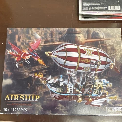 Airship Steampunk Building Blocks Set 1283 Pieces Age 10+ Box