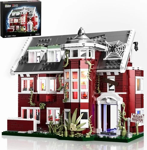 Murder House Building Blocks 1171PCS Horror Haunted Mansion Model Kit w/ Lights