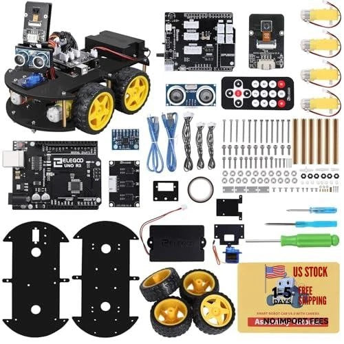 ELEGOO UNO R3 Smart Robot Car Kit V4 for Arduino Robotics for Kids Ages 8-12