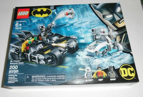 LEGO DC Batman Mr. Freeze Batcycle Battle 76118 200 Piece Building Toy Set Kit