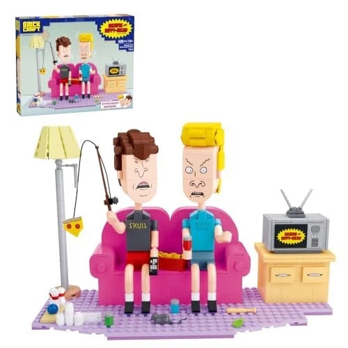 Couch Building Kit 626 Pieces - Beavis and Butt-Head Diorama, Collectible for Ad