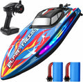 Fast RC Boat for Pool & Lake, 20+MPH, 40+ Mins, 7 LED Light Modes, Self Righting