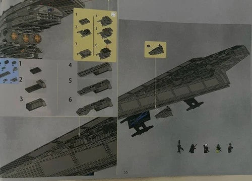Super Star Destroyer 3150 + pcs 5 Minifigures Building Blocks Set 49 in No Box