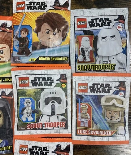 LEGO Star Wars Minifigure Anakin Clone Paper Bag Foil Pack Lot Of 7 Set Sealed!