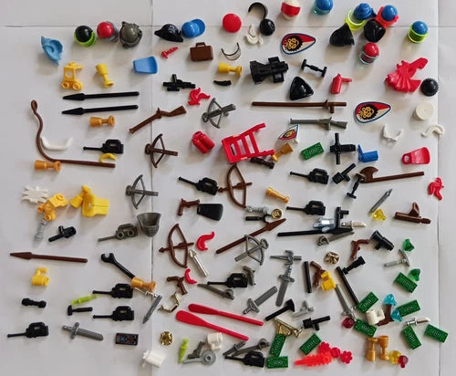 Large Bulk Lego Lot (5 lbs 4 oz) / Over 100 Figure Accessories / 26 Heads / More