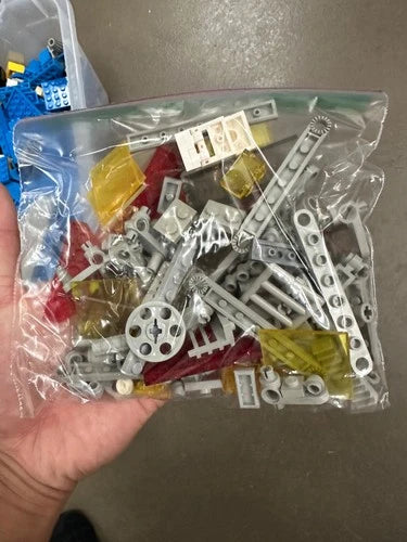 LEGO Vintage Space 7 Lbs Lot 6980 493 Police Ice hinges plates printed blue