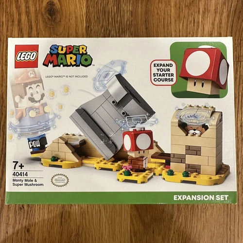 LEGO Super Mario 40414 Monty Mole & Super Mushroom Limited RARE 2020 MISB 163PCS