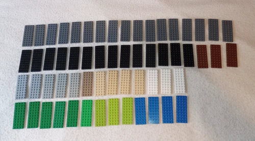 60 plates LEGO ® 4 x 10 plate 3030, u receive all 60 plates shown; Free Shipping