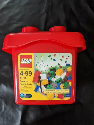 4103 Lego Creator Basic Set Fun With Bricks 200 Pieces Red Bucket Sealed NEW