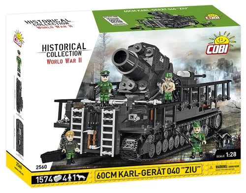 COBI World War II 60 cm Karl-Gerat 040 ZIU Motar Vehicle Model Block Set # 2560