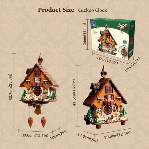 PANTASY Cuckoo Clock Building Set Motorized Chalet 2282 Pieces - NIB