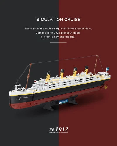 Titanic Model Building Blocks Set, 2022 Pieces Bricks, Compatible with Major Bra