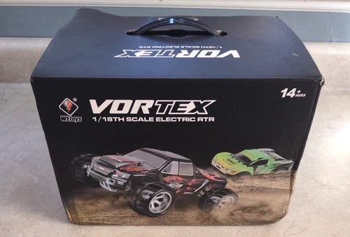 New Open Box Vortex 1/18th Scale Electric RTR 2.4Ghz RC 4WD Red and White TRUCK