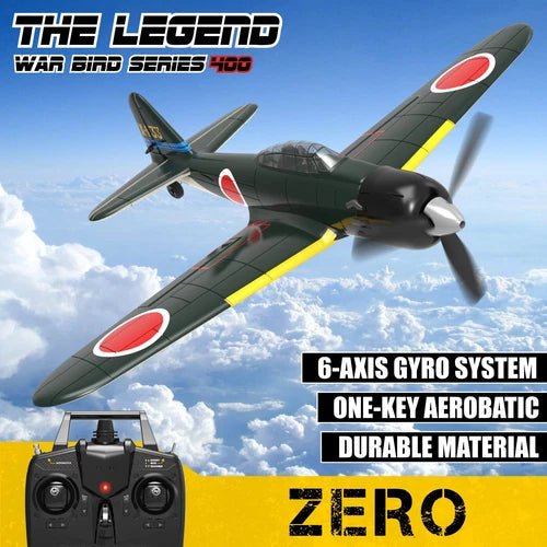 VOLANTEX A6M Zero RC Plane Fighter 2.4G 4CH Romote Control Airplane 2 Batteries