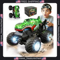 RC Monster Truck Toys, 2 Batteries, 9.3 mph, Light & Sound Effects