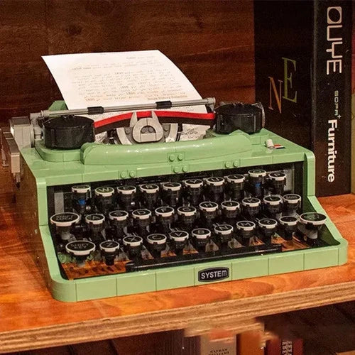 Ideas Typewriter 21327 Building Blocks Set for Adults Collectible Retro Display