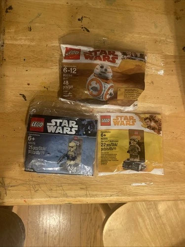 MEOW Star Wars Poly Bag Lot Scarif Stormtrooper/Han Solo Mudtrooper/BB-8