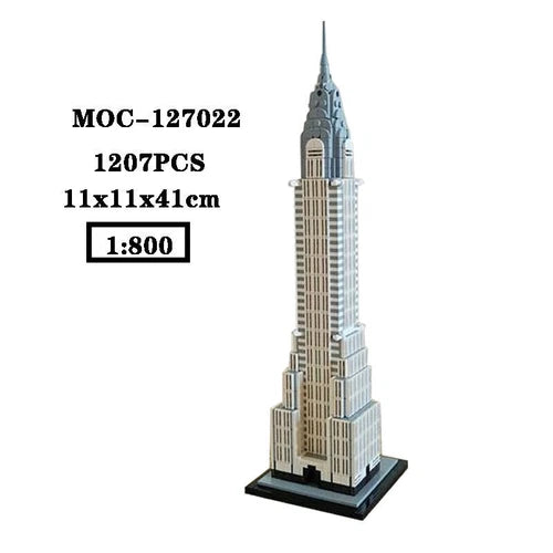 Chrysler Building MOC-127022 Building Blocks Set, 1207pcs DIY Model Bricks Toy
