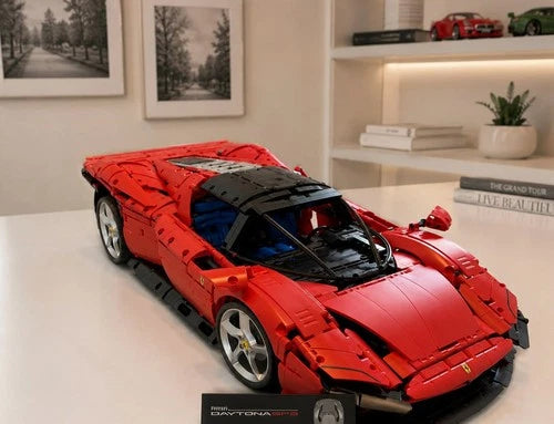 1:8 Scale Ferrari Style Supercar Building Block Set Approx. 3778 Pieces No Box