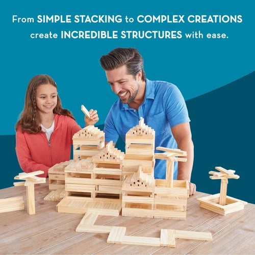 KEVA Structures 200 Wood Building Planks Set - Building Toy Includes 200 Wood...