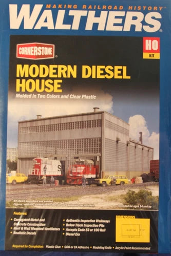 Walthers Cornerstone - Modern Diesel House - Kit - HO Scale - 933-2916