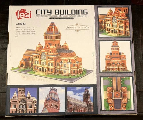 Lezi City Building LZ8033 HARVARD UNIVERSITY Building Set 5379 Pieces New