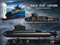 Nuclear Submarine Building Block Set 1498 PCS Military Model Kit with Lights