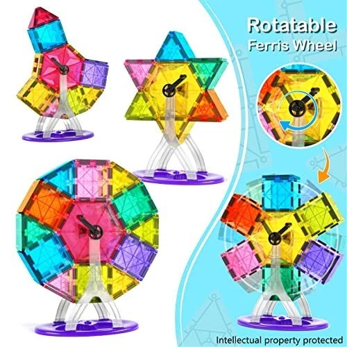 100pcs Magnetic Building Blocks Set - STEM Construction Kit for Kids 3-10 Years,