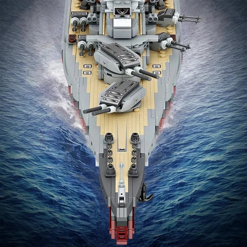 2081PCS WW2 Bismarck Battleship MOC Building Blocks Warship Model Bricks Set