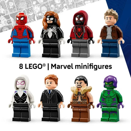 MEOW Marvel Spider-Man vs. Oscorp Building Toy - Pretend Play Set W/8 Toy Minifi