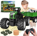 Remote Control Tractor Toy with RC Trailer -23.6 Inches 1/16 Scale RC Monster Tr