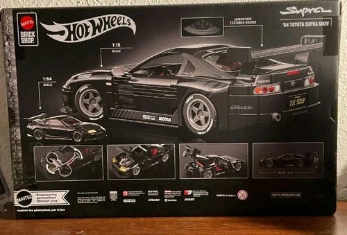 Mattel Brick Shop Hot Wheels '94 Toyota Supra MKIV 824pc Metal Parts JKG40