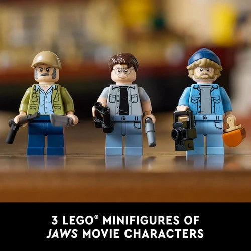 MEOW Ideas Jaws Set - Diorama Kit for Fans of the Movie - Shark Toy with Boat an