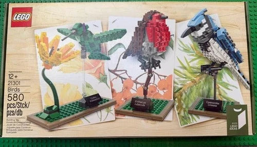 LEGO Ideas 21301 Birds Building Set Blue Jay Hummingbird Robin Retired Rare