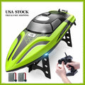 DEERC RC Boat 20+ MPH High Speed 14 Inch Auto Self Righting 2 Batteries