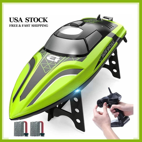 DEERC RC Boat 20+ MPH High Speed 14 Inch Auto Self Righting 2 Batteries