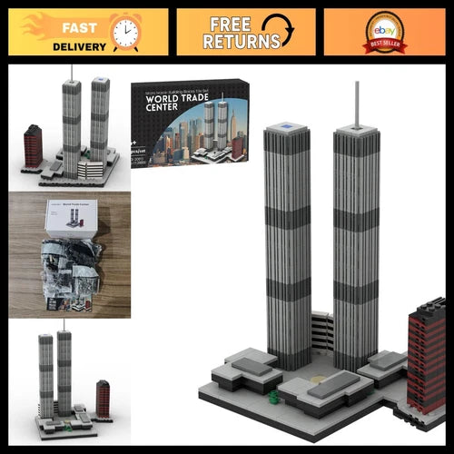 World Trade Center Building Blocks Set 1:2000 - 982 Pieces Landmark Model Decor