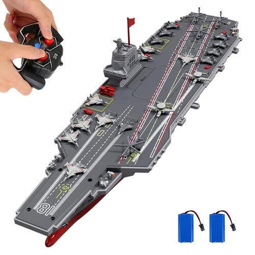 RC Boats for Kids 8-12, 16-inch Warship Battleship Aircraft Carrier with 2 Re...
