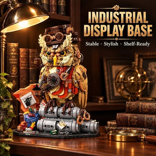 Zoolwfery Steampunk Owl Building Block Set, Collectible Gift Toy