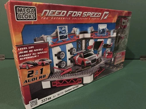 Mega Bloks Need for Speed 95720 Custom Garage 2 In 1 Audi R8 Building Set New