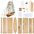 Ship Model Building Kit Harvey 1847 Wooden Sailboat Scale 1/96 Antique Hobby