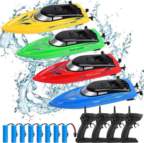 4PACK RC Boat,Remote Control Boats for Kids and Adults,10km/H 2.4G High Speed...