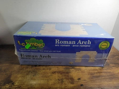 T. C. Timber Architectural Wooden Building Blocks Roman Arch Factory Sealed