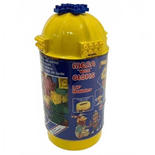 Vintage 1992 MEGA BLOKS Building Set Construction Theme with Hard Hat