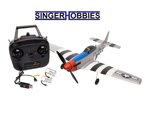 HobbyZone HBZ-1251 P-51D Mustang RTF Basic Electric Airplane (450mm) w/SAFE HH