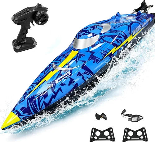 16 Inch High-Speed RC Boat for Adults & Kids, 40+ KPH Large Fast Remote Control