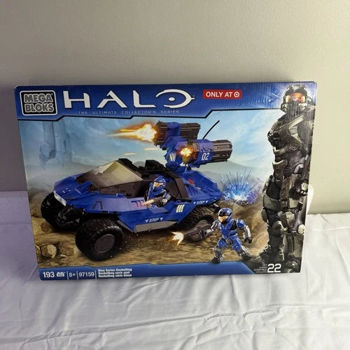 Mega Bloks Halo Blue Series Rockethog 97159 Building Kit NEW