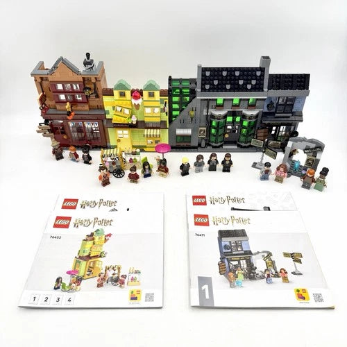 LEGO Harry Potter 76452 + 76471 Quidditch, Wizarding, Ice Cream, Knockturn Alley