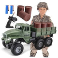 4WD Remote Control Military Truck for Kids 3-8,1:16 Off-Road All Terrain Rock