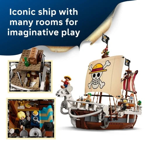 LEGO One Piece The Going Merry Pirate Ship Building Set, 1376 Pieces,